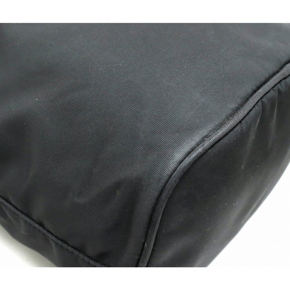 Prada Drawstring Black Handbag Nylon Leather 2way - image 3